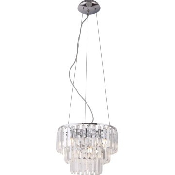 MAXLIGHT P0259 - Pakabinamas sietynas MONACO 9xG9/40W/230V diametras 42 cm blizgus chromas