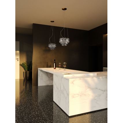 MAXLIGHT P0259 - Pakabinamas sietynas MONACO 9xG9/40W/230V diametras 42 cm blizgus chromas