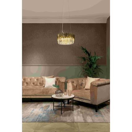 MAXLIGHT P0368 - Pakabinamas sietynas TREND 8xE14/40W/230V diametras 45 cm auksas