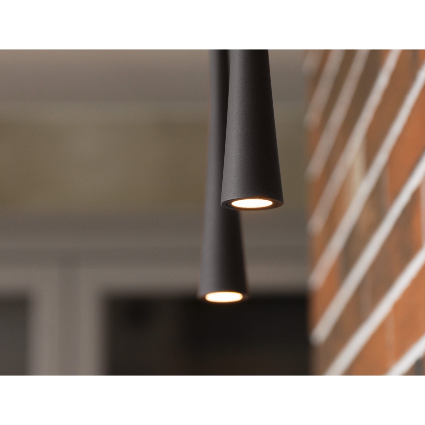 MAXLIGHT P0372 - LED Pakabinamas sietynas KAVA LED/7W/230V diametras 3 cm juoda