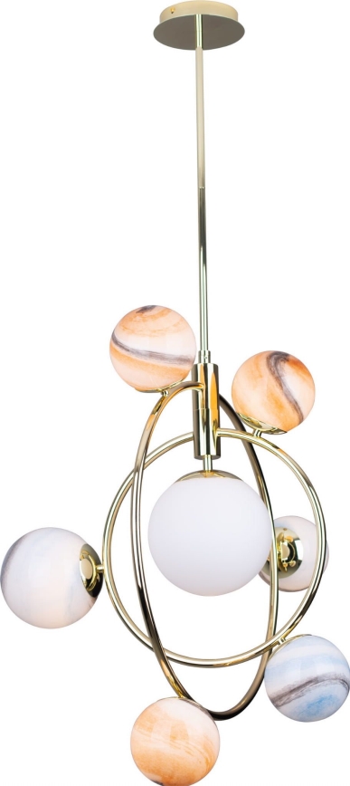MAXLIGHT P0378 - Sietynas ant stulpo COSMOS 7xG9/40W/230V auksas
