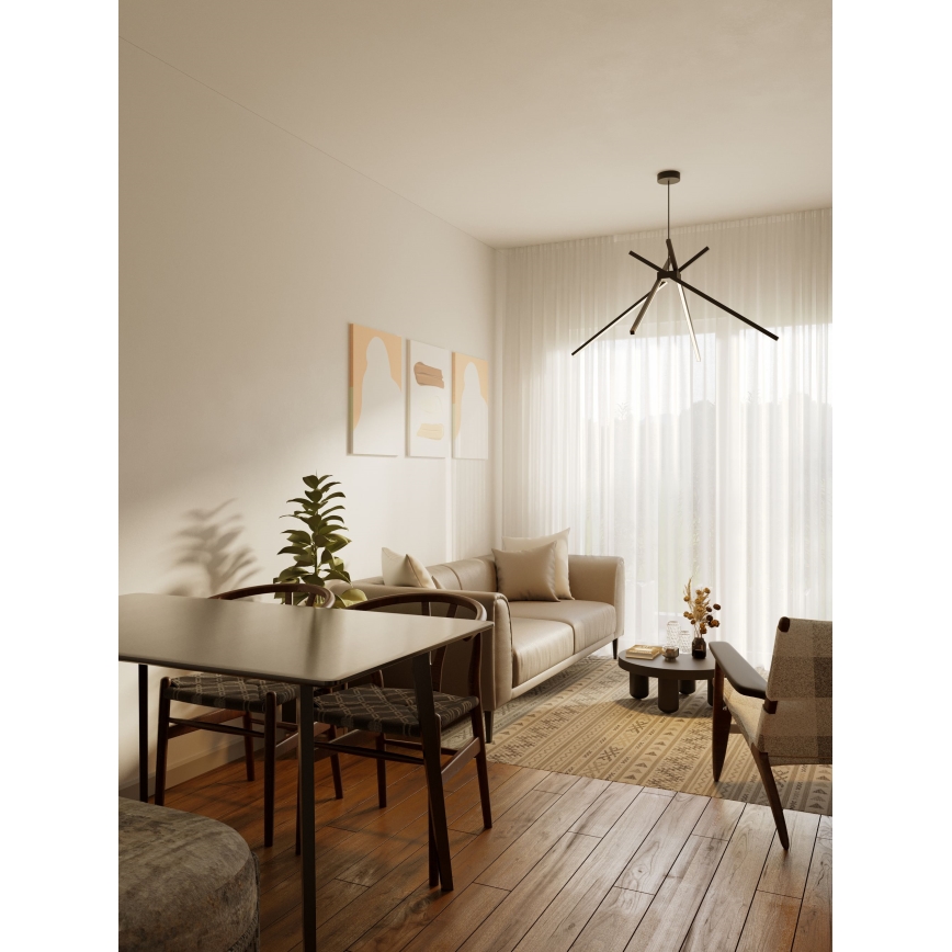 MAXLIGHT P0412 - LED Pakabinamas sietynas VORAS LED/33W/230V juoda