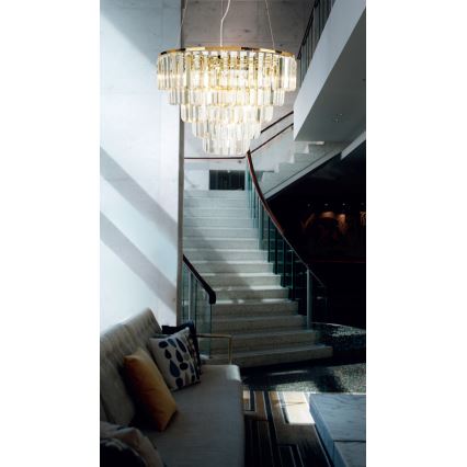 MAXLIGHT P0424 - Pakabinamas sietynas MONACO 15xG9/40W/230V diametras 60 cm auksas