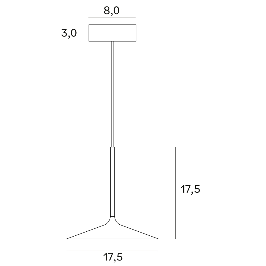 MAXLIGHT P0456 - LED Pakabinamas sietynas HANA LED/6W/230V diametras 17,5 cm juoda