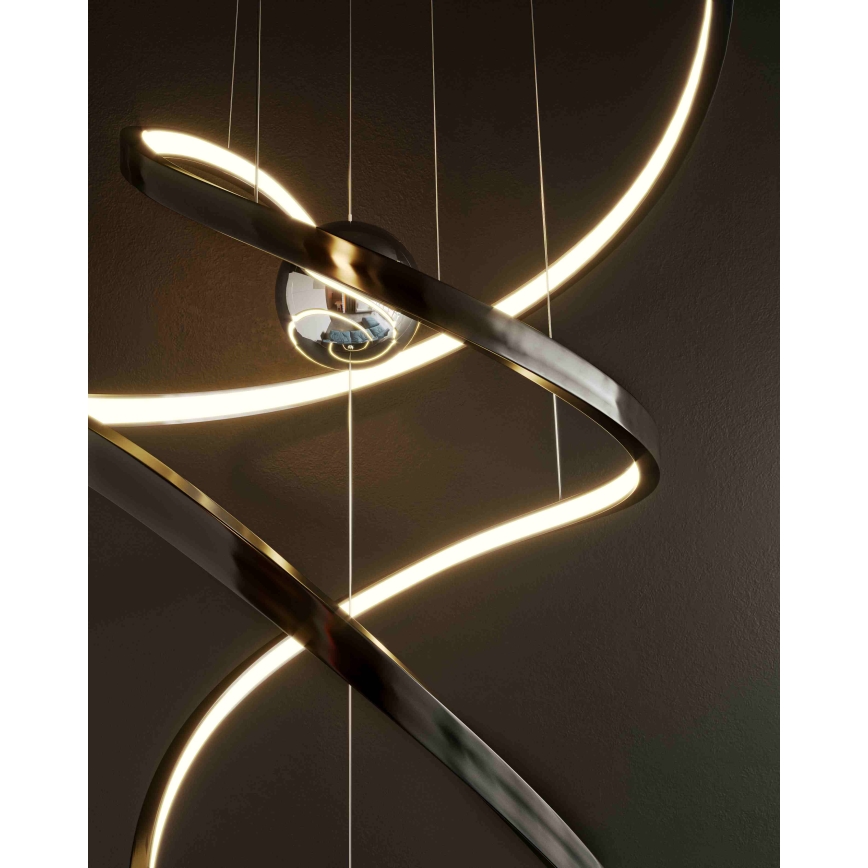 MAXLIGHT P0500D - LED Reguliuojamas pakabinamas sietynas RITZ LED/100W/230V diametras 60 cm CRI 90 juoda