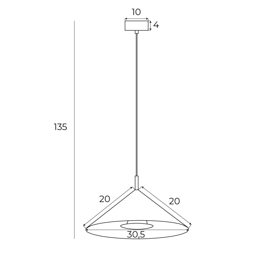 MAXLIGHT P0505 - LED Pakabinamas sietynas VULCANO LED/5W/230V diametras 30,5 cm balta
