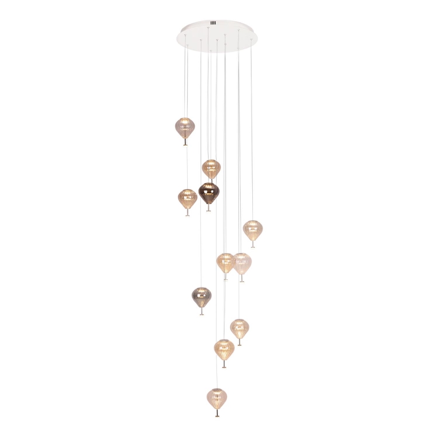 MAXLIGHT P0526D - LED Reguliuojamas pakabinamas sietynas PALLONCINI 11xLED/6W/230V diametras 45 cm permatoma/smėlio spalva/dūminis