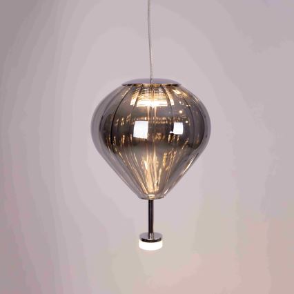 MAXLIGHT P0526D - LED Reguliuojamas pakabinamas sietynas PALLONCINI 11xLED/6W/230V diametras 45 cm permatoma/smėlio spalva/dūminis