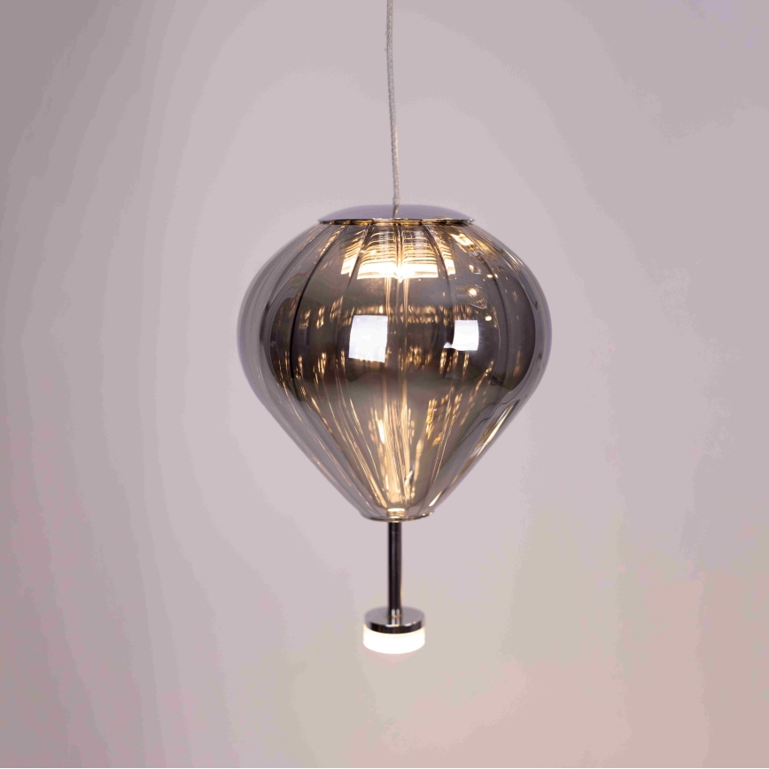 MAXLIGHT P0526D - LED Reguliuojamas pakabinamas sietynas PALLONCINI 11xLED/6W/230V diametras 45 cm permatoma/smėlio spalva/dūminis