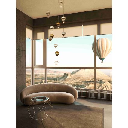 MAXLIGHT P0527 - LED Pakabinamas sietynas PALLONCINI 2xLED/3W/230V diametras 12 cm permatoma