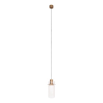 MAXLIGHT P0531 - LED Pakabinamas sietynas SIGNATURE LED/8W/230V diametras 15 cm žalvaris/permatoma