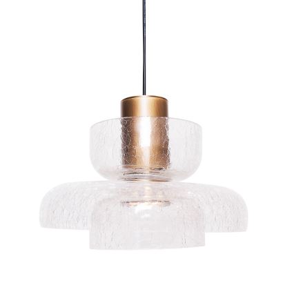 MAXLIGHT P0532 - LED Pakabinamas sietynas SIGNATURE LED/8W/230V diametras 22 cm žalvaris/permatoma