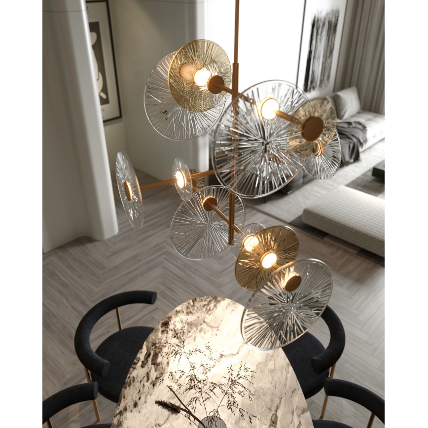 MAXLIGHT P0541 - LED sietynas ALLURE 14xLED/5W/230V diametras 60 cm auksas