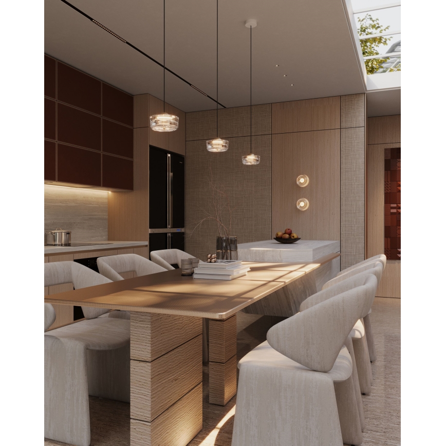 MAXLIGHT P0542 - LED Pakabinamas sietynas LIPARI LED/6W/230V diametras 16 cm permatoma