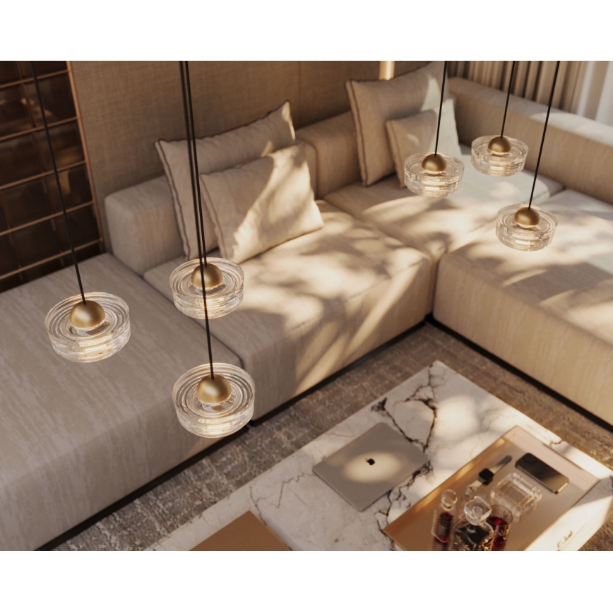 MAXLIGHT P0543 - LED Pakabinamas sietynas LIPARI LED/22W/230V diametras 35 cm permatoma