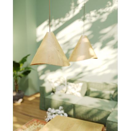 MAXLIGHT P0547 - Pakabinamas sietynas SAKURA 1xE27/60W/230V diametras 33,5 cm ąžuolas