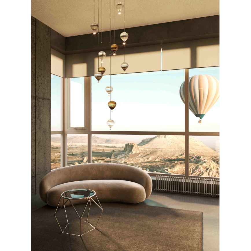 MAXLIGHT P0575 - LED Pakabinamas sietynas PALLONCINI 2xLED/3W/230V diametras 12 cm smėlio spalva