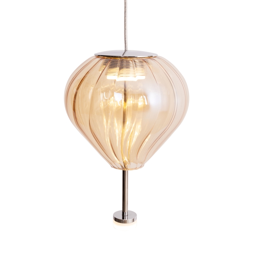 MAXLIGHT P0575 - LED Pakabinamas sietynas PALLONCINI 2xLED/3W/230V diametras 12 cm smėlio spalva