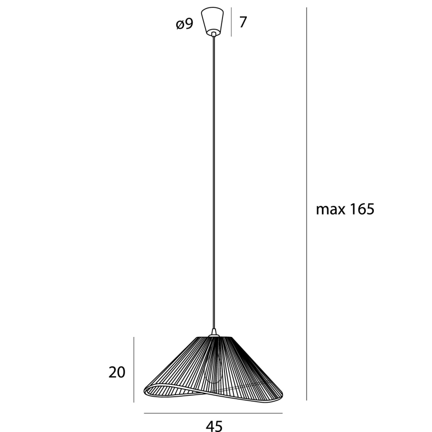 MAXLIGHT P0577 - Pakabinamas sietynas AMALFI 1xE27/15W/230V diametras 45 cm smėlio spalva