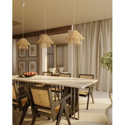 MAXLIGHT P0578 - Pakabinamas sietynas AMALFI 1xE27/15W/230V diametras 45 cm smėlio spalva