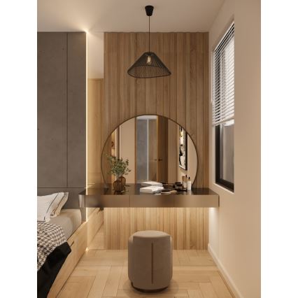 MAXLIGHT P0579 - Pakabinamas sietynas AMALFI 1xE27/15W/230V diametras 45 cm juoda
