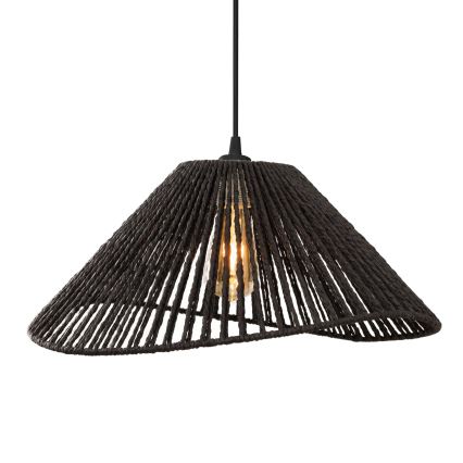 MAXLIGHT P0579 - Pakabinamas sietynas AMALFI 1xE27/15W/230V diametras 45 cm juoda