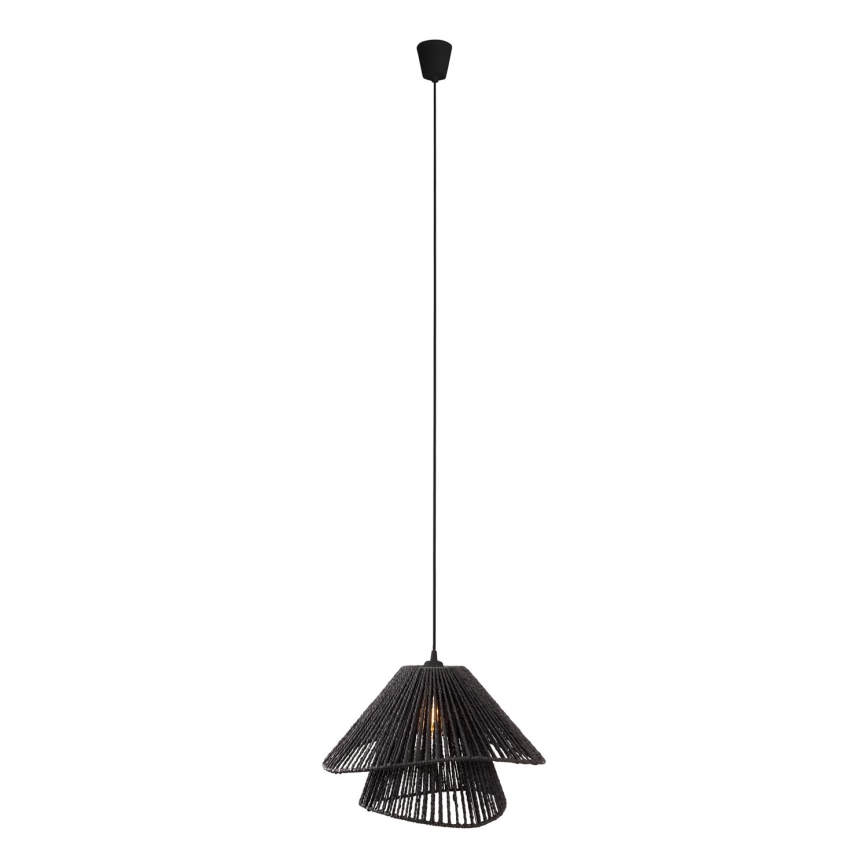 MAXLIGHT P0580 - Pakabinamas sietynas AMALFI 1xE27/15W/230V diametras 45 cm juoda