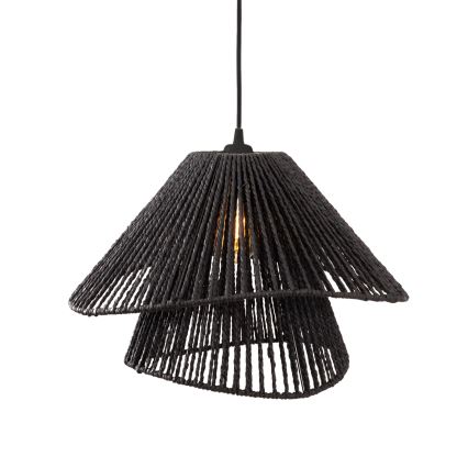 MAXLIGHT P0580 - Pakabinamas sietynas AMALFI 1xE27/15W/230V diametras 45 cm juoda