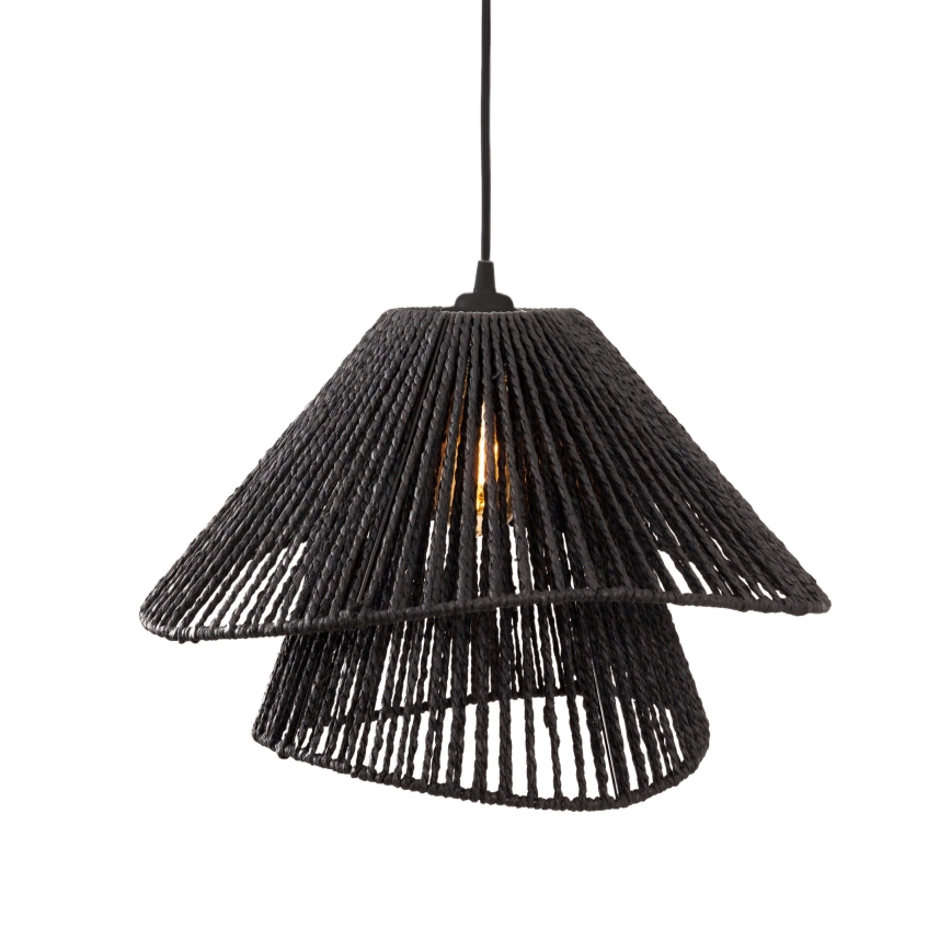 MAXLIGHT P0580 - Pakabinamas sietynas AMALFI 1xE27/15W/230V diametras 45 cm juoda