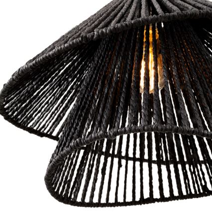 MAXLIGHT P0580 - Pakabinamas sietynas AMALFI 1xE27/15W/230V diametras 45 cm juoda
