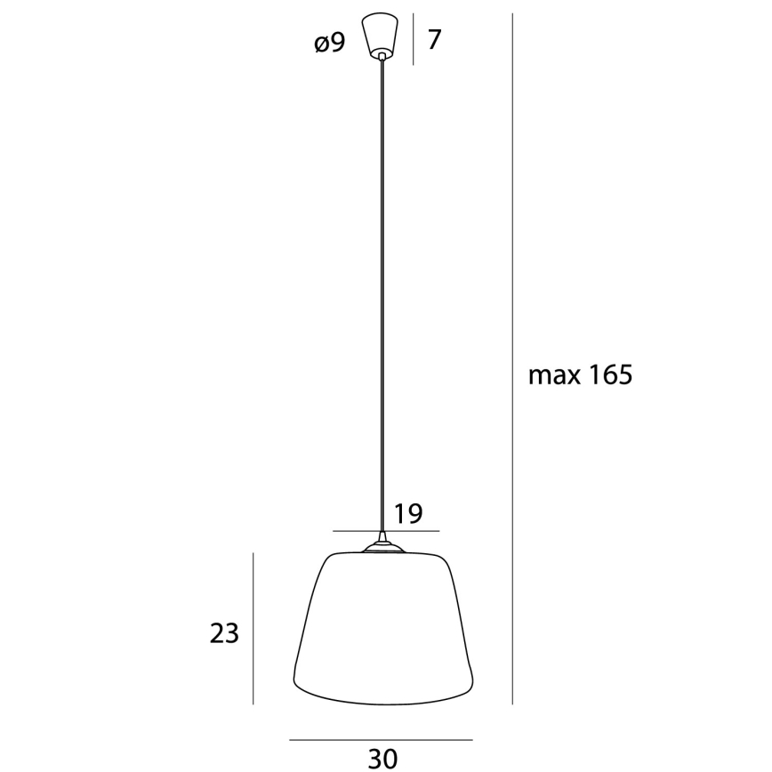 MAXLIGHT P0582 - Pakabinamas sietynas POT 1xE27/15W/230V diametras 30 cm smėlio spalva