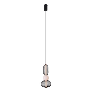 MAXLIGHT P0591 - LED Pakabinamas sietynas BORA LED/10W/230V diametras 22 cm balta/juoda