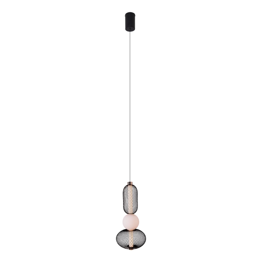 MAXLIGHT P0591 - LED Pakabinamas sietynas BORA LED/10W/230V diametras 22 cm balta/juoda