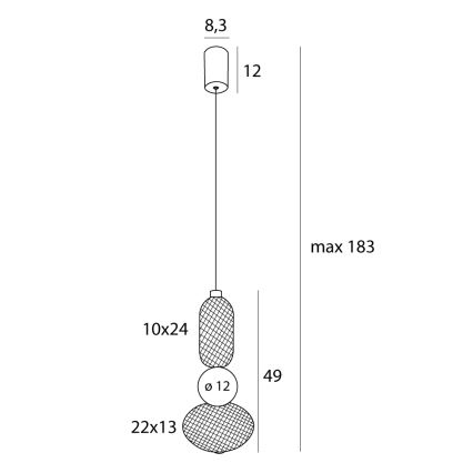 MAXLIGHT P0591 - LED Pakabinamas sietynas BORA LED/10W/230V diametras 22 cm balta/juoda