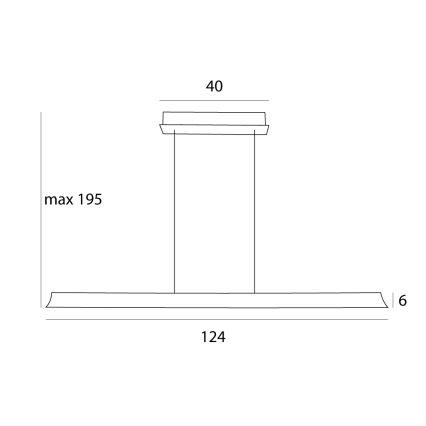 MAXLIGHT P0594 - LED reguliuojamas šviestuvas ant laido JO-JO LED/38W/230V 2700/4500/5500K žalvaris