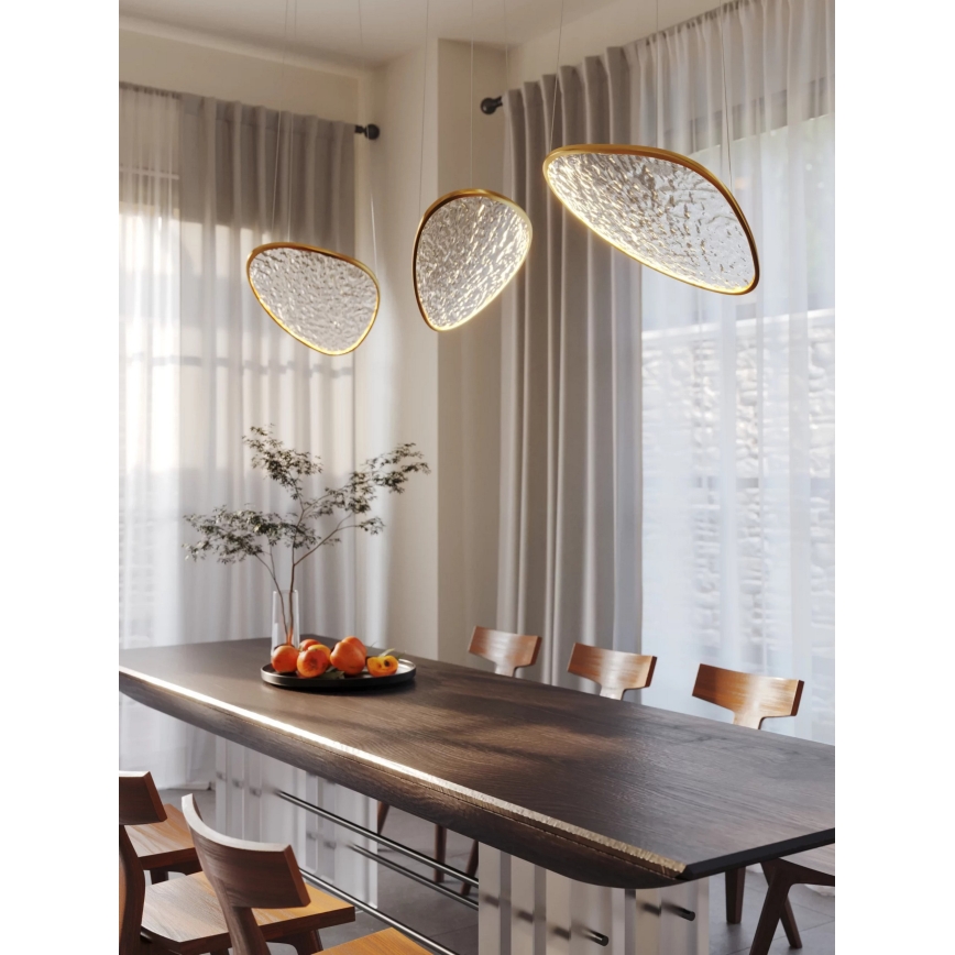 MAXLIGHT P0637D - LED liustra ant laido EMPIRE LED/17W/230V auksinė