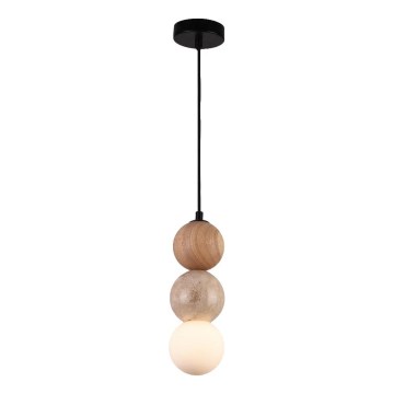 MAXLIGHT P0664 - Pakabinamas šviestuvas ALICE su laidu 1xG9/7W/230V Ø 10 cm juodas/smėlinis
