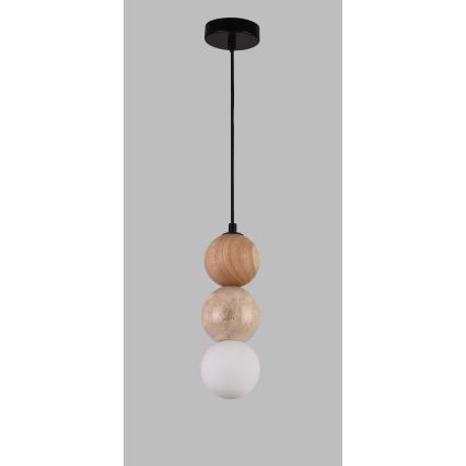 MAXLIGHT P0664 - Pakabinamas šviestuvas ALICE su laidu 1xG9/7W/230V Ø 10 cm juodas/smėlinis
