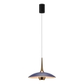 MAXLIGHT P0675 - LED liustra ant laido MANUKA LED/12W/230V skersmuo 28 cm auksinė/mėlyna