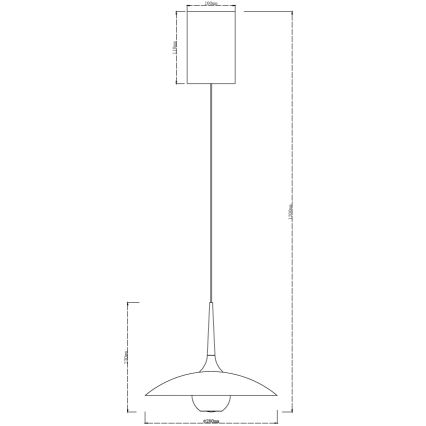 MAXLIGHT P0676 - LED liustra ant laido MANUKA LED/12W/230V Ø 28 cm auksinė/juoda