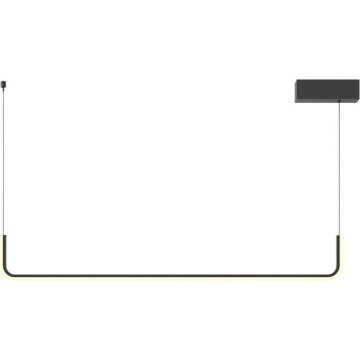 MAXLIGHT PO644 - LED liustra ant laido URUS LED/17W/230V juoda