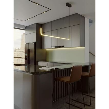 MAXLIGHT PO644 - LED liustra ant laido URUS LED/17W/230V juoda