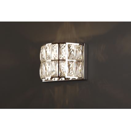 MAXLIGHT W0204 - Sieninis šviestuvas DIAMANTE 1xG9/42W/230V blizgus chromas