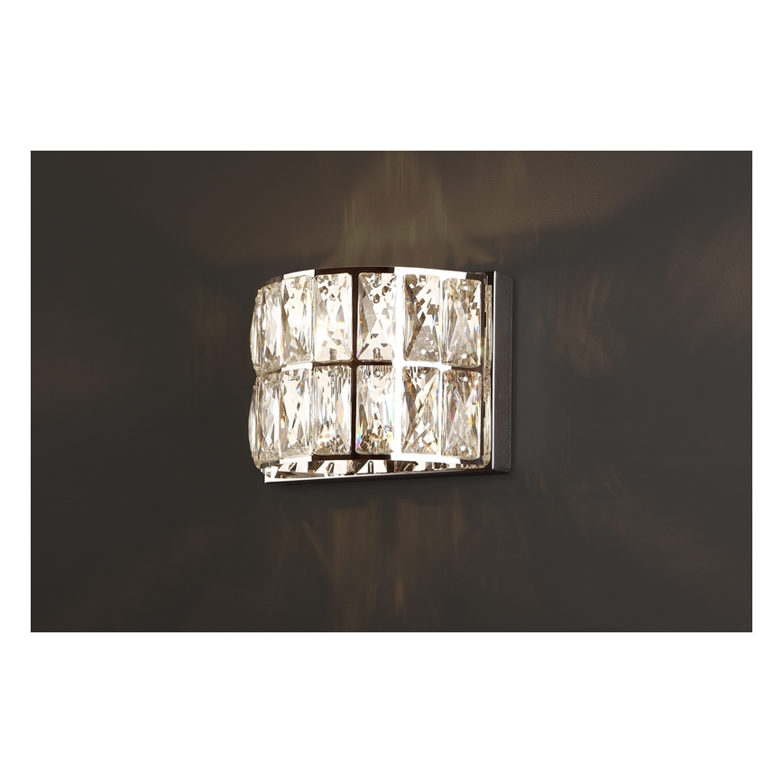 MAXLIGHT W0204 - Sieninis šviestuvas DIAMANTE 1xG9/42W/230V blizgus chromas