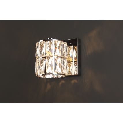 MAXLIGHT W0205 - Sieninis šviestuvas DIAMANTE 1xG9/42W/230V blizgus chromas