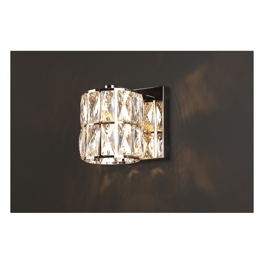 MAXLIGHT W0205 - Sieninis šviestuvas DIAMANTE 1xG9/42W/230V blizgus chromas