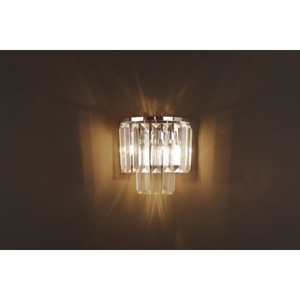 MAXLIGHT W0209 - Sieninis šviestuvas MONACO 2xG9/40W/230V blizgus chromas