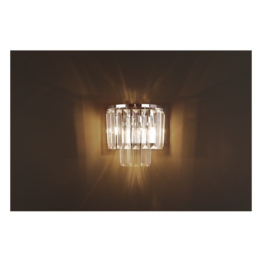 MAXLIGHT W0209 - Sieninis šviestuvas MONACO 2xG9/40W/230V blizgus chromas