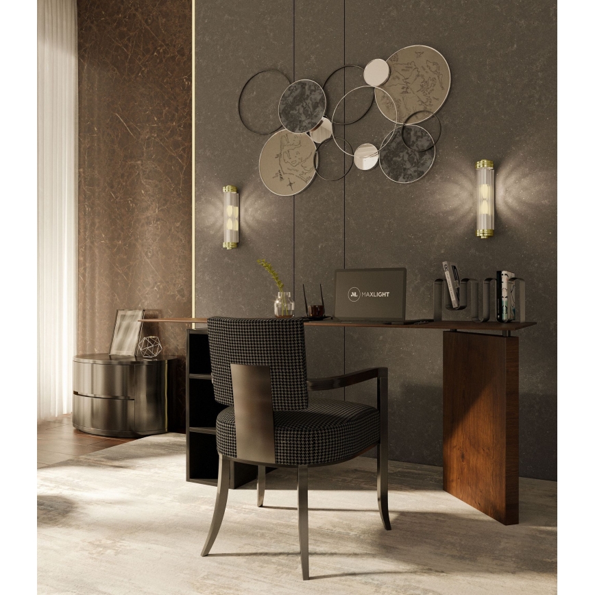 MAXLIGHT W0240 - Sieninis šviestuvas FLORENCE 2xE14/40W/230V auksas