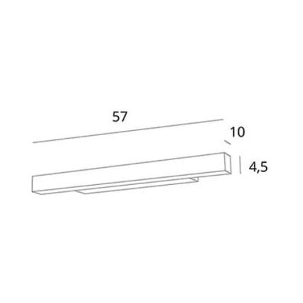 MAXLIGHT W0264 - LED Reguliuojamas vonios veidrodžio apšvietimas LINEAR LED/18W/230V 57 cm IP44 juoda